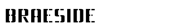 Braeside font preview